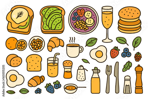 Colorful brunch spread featuring healthy dishes and beverages in a cozy setting ideal for social gatherings