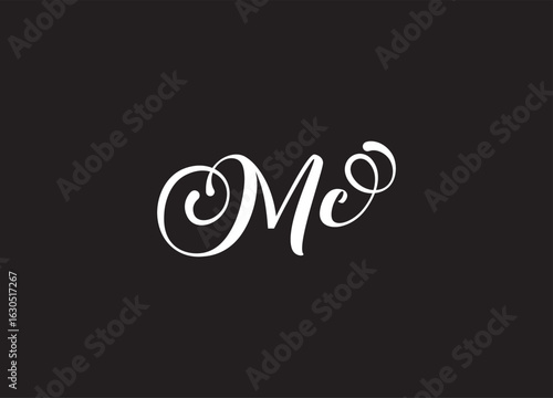 MC Abstract Letters Logo Monogram Design Icon Font