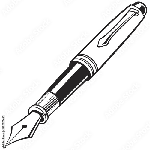fountain pen vector illustration