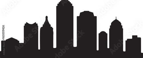 Fort Worth Texas Skyline Silhouette