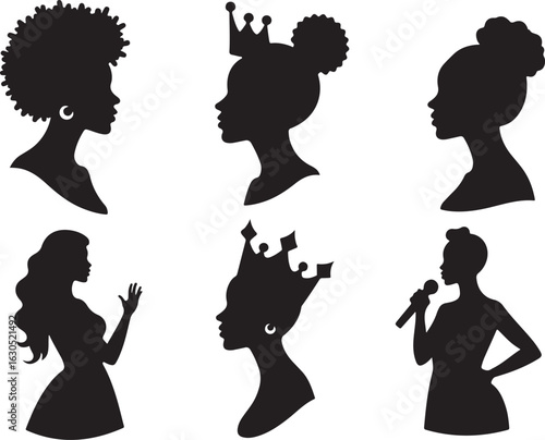 Diverse women silhouettes celebrate identity and empowerment