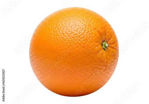 Fresh Whole Ripe Orange Fruit Isolated on White.