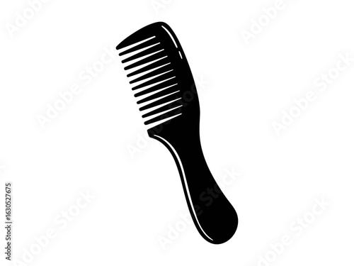 A minimalist afro comb vector for black culture concepts