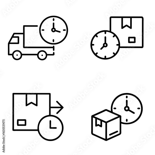 Delivery Time Icon – Shipping Schedule and Fast Delivery Symbol