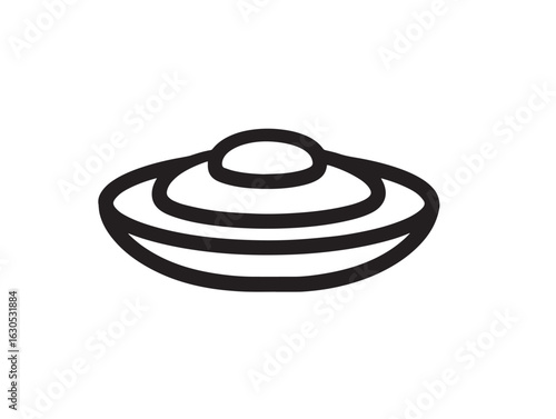 Delicious omelette icon in clean vector design