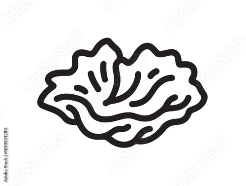 Tasty fried pakora food icon in elegant vector