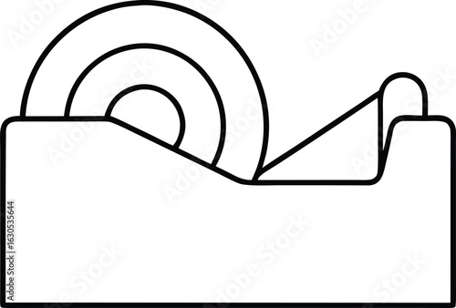 scotch tape dispenser icon on transparent background
