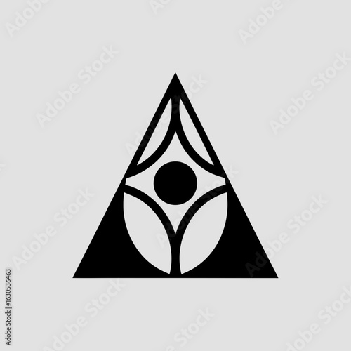 Rocket Launch Triangle Geometric Logo Design