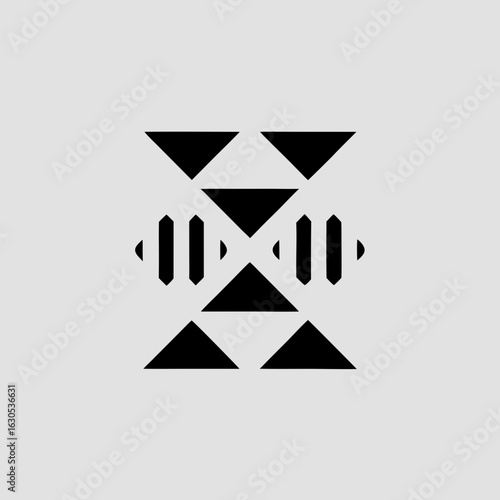 Sound Wave in Geometric Shape Logo Design