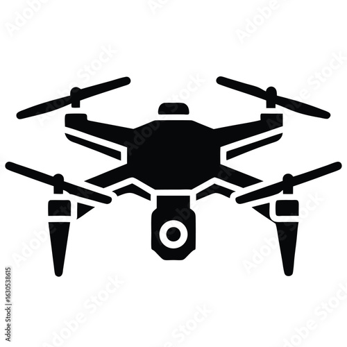 Black quadcopter drone with camera aerial vehicle unmanned aerial vehicle