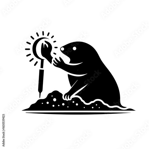 vector illustration of a Mole