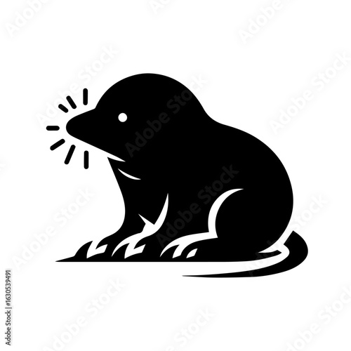 vector illustration of a Mole