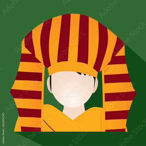 Egyptian pharaoh icon. vector illustration	