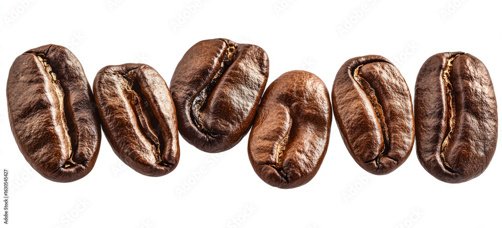 Obraz premium coffee beans on a transparent background,clipping path 