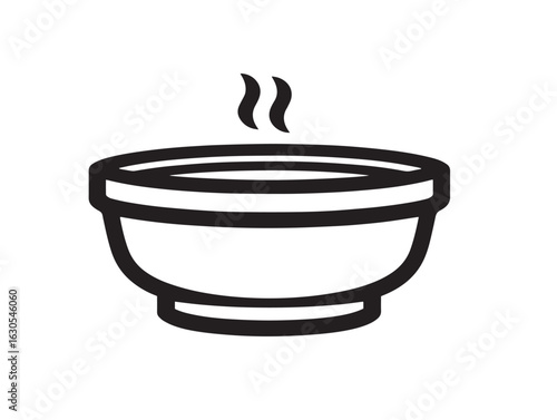 Authentic Russian borscht soup icon in flat vector