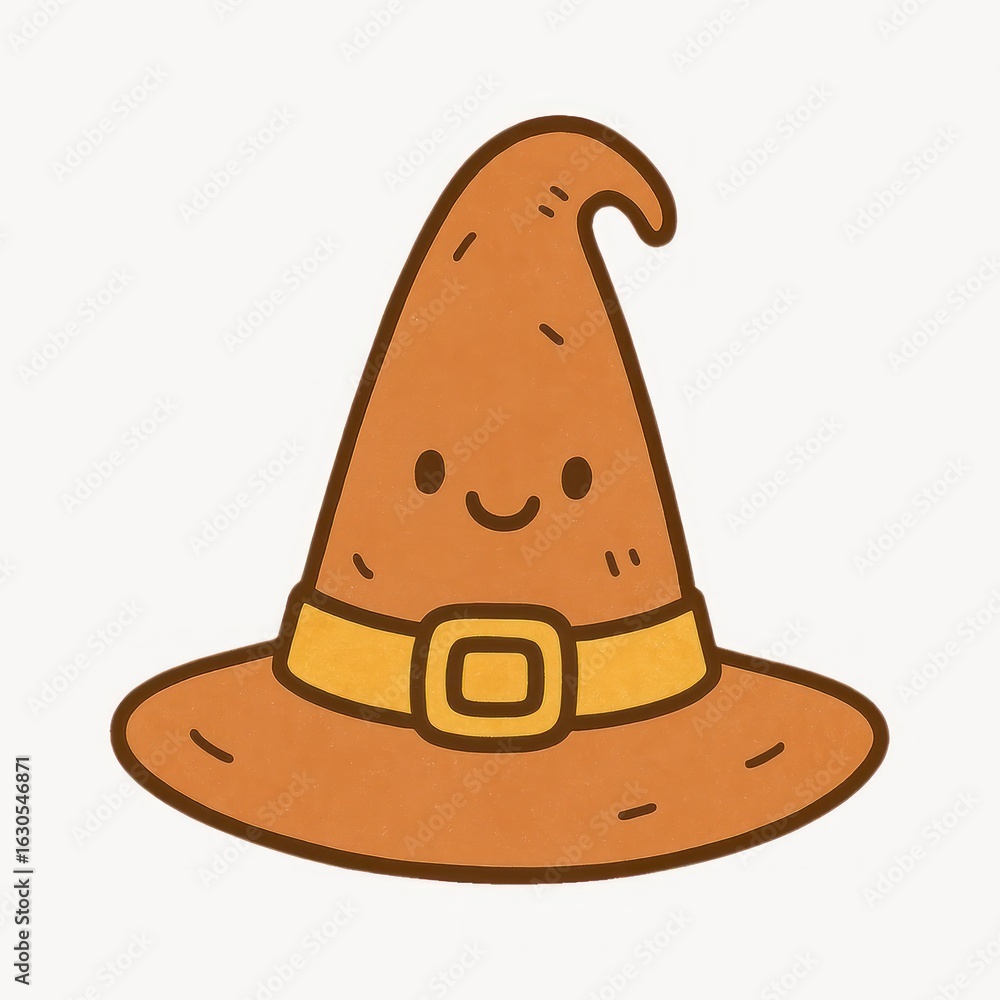 Fototapeta premium Cute whimsical witch hat illustration.