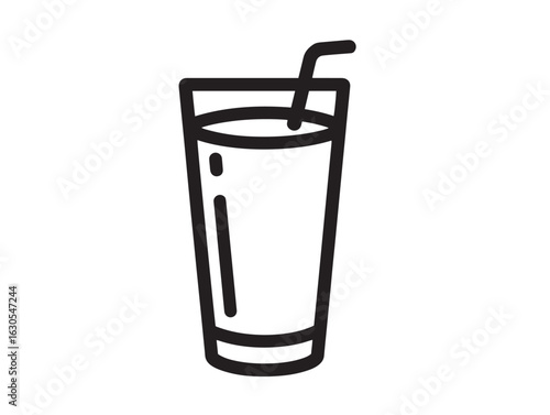 Minimal outline salted lassi icon in clean vector