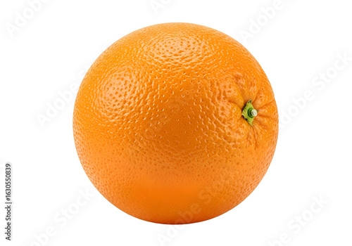 Whole Fresh Ripe Orange Fruit Isolated on White.
