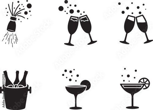 Celebrate with elegant champagne flutes and cocktail glasses