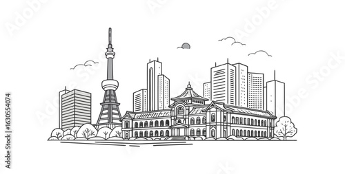 vector illustration of the city