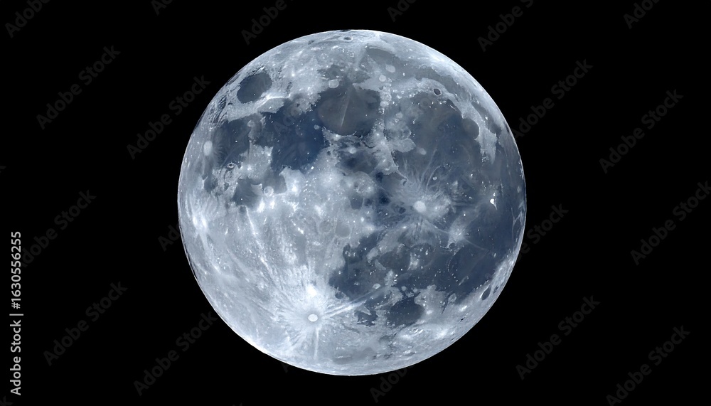 Obraz premium Full moon, detailed surface