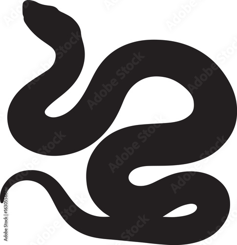 Agkistrodon contortrix copperhead snake silhouette illustration