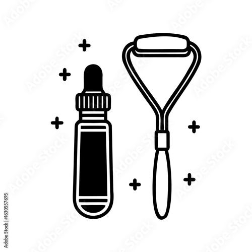Gua Sha Stone and Facial Roller for Skin Care Routine