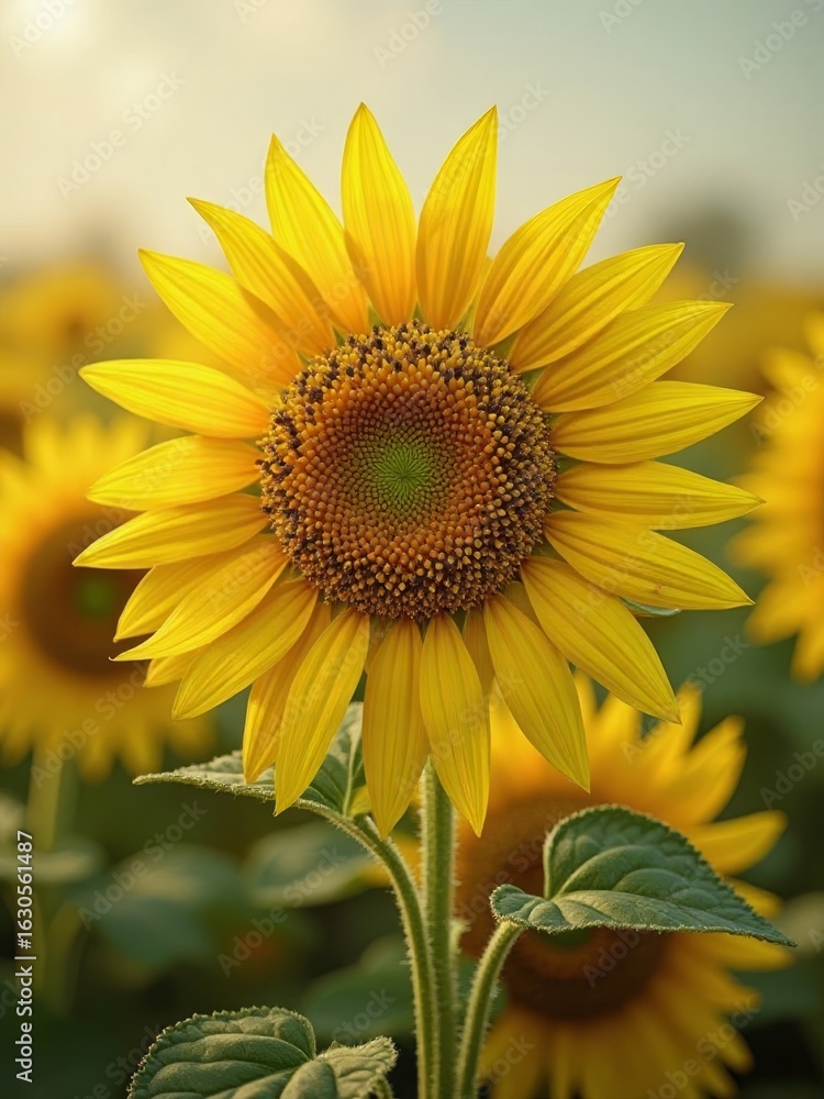 Obraz premium Sonnenblumen in einem Feld