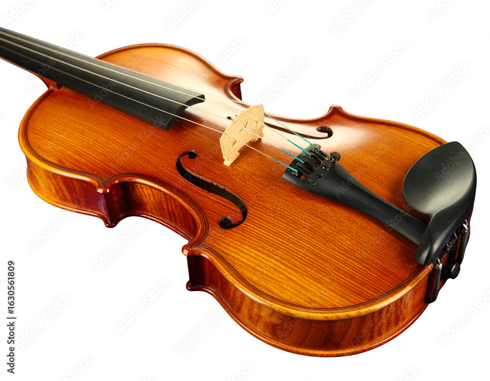 Fototapeta premium A Meticulously Crafted Wooden Violin – Artisan Instrument