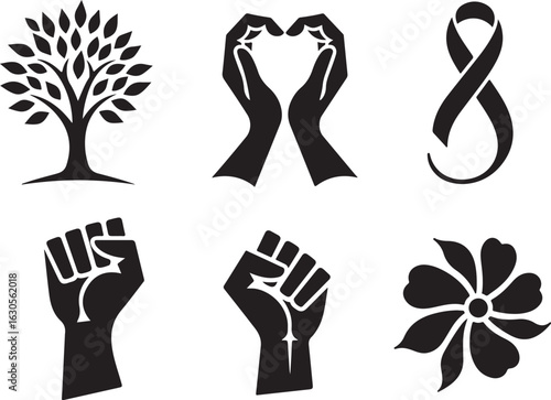 Stand for change with empowering social justice symbols