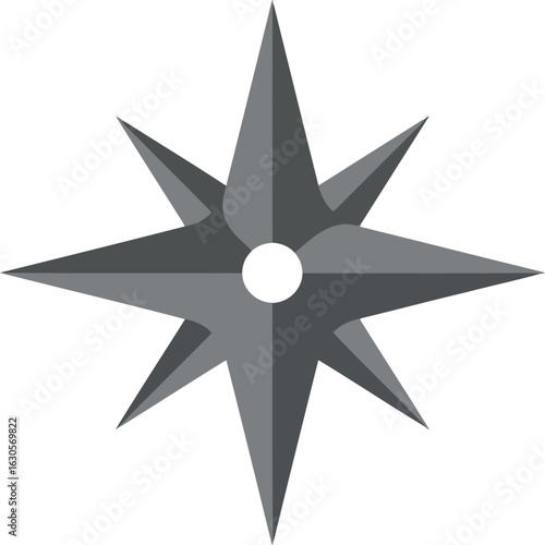 8 pointed star compass rose icon