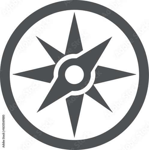 Compass rose icon navigation direction adventure symbol