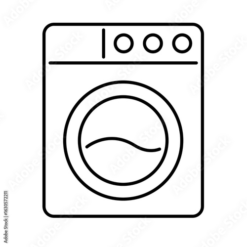 washing machine line vector icon