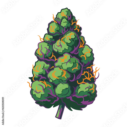 Vector Cannabis Marijuana Dispensary Bud Nug, Cannabis nug