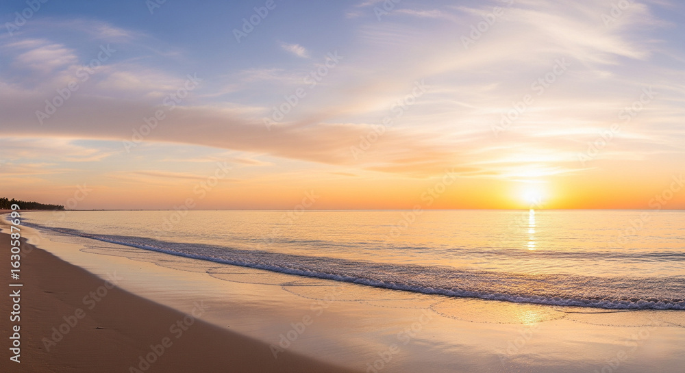 Fototapeta premium Seaside Sunset Serenity