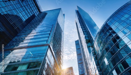 Economics and Finance Concept Modern Office Architecture in the Banking Sector