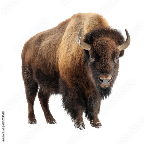 A massive bison, full body shot