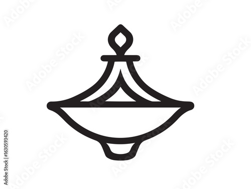 Flavorful vindaloo curry icon with minimal vector design