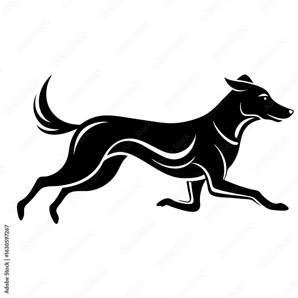 Fototapeta premium dog silhouette vector