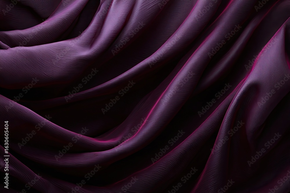Obraz premium Deep plum-colored draped fabric