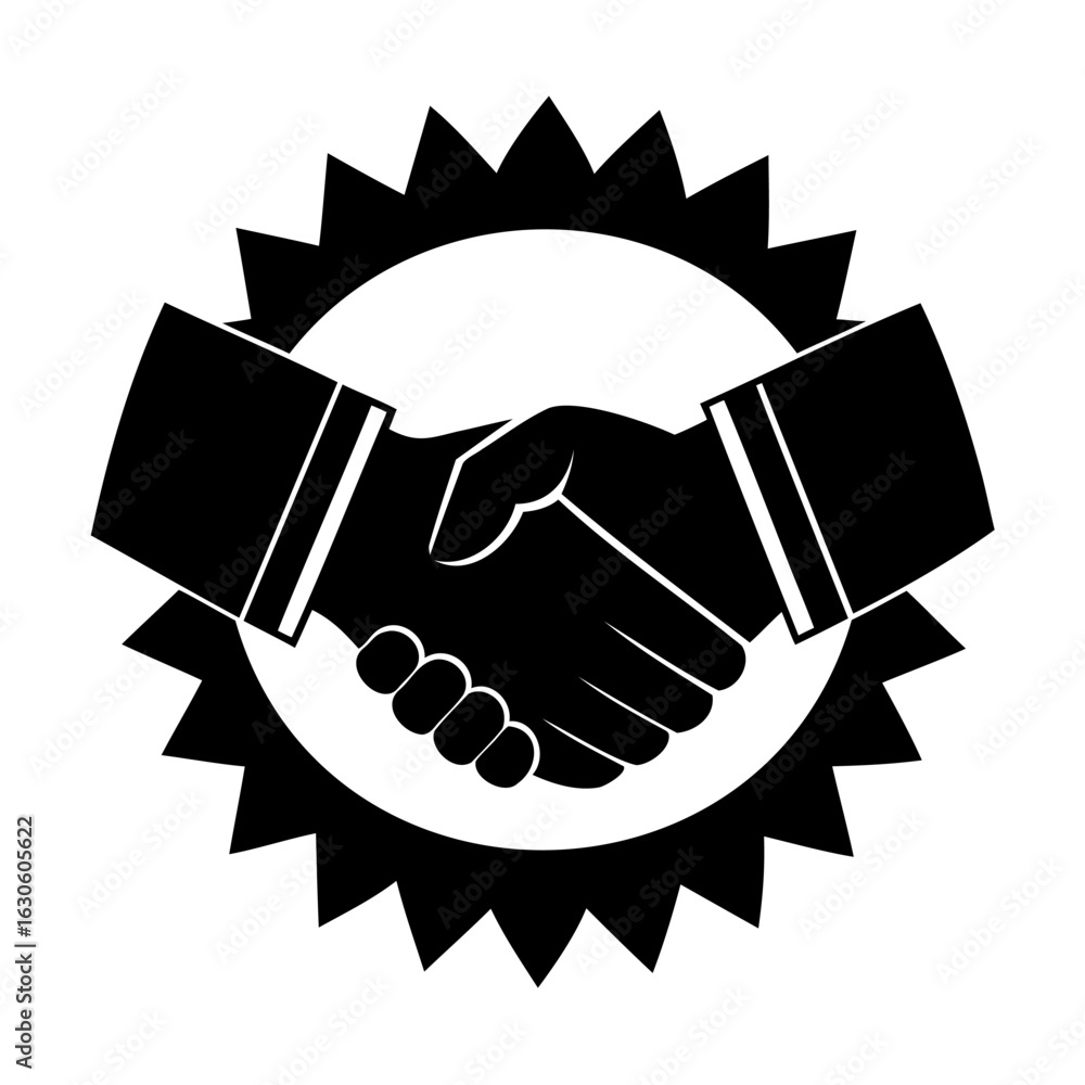 Obraz premium Symbol of Mutual Agreement and Partnership in Business and Cooperation