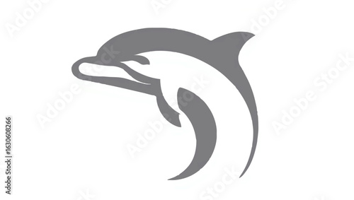 Geometric Dolphin Swimming in Abstract Sea

