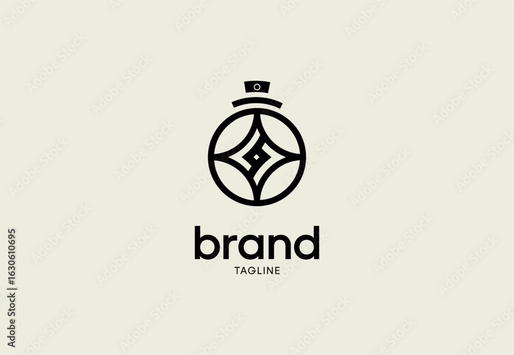 Fototapeta premium Abstract Perfume Bottle Logo