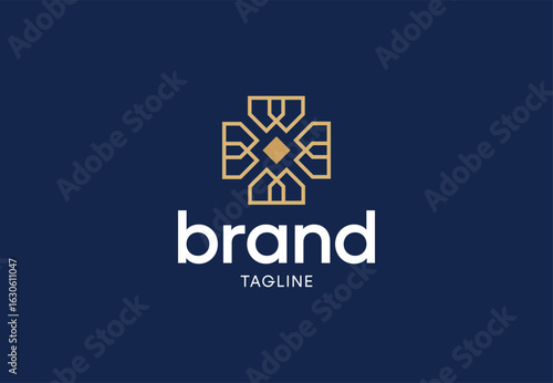 Elegant Plus Abstract Ornament Logo