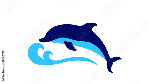 Dolphin Leaping from the Ocean Water

