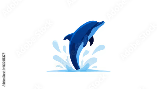 Dolphin Leaping from the Ocean Water

