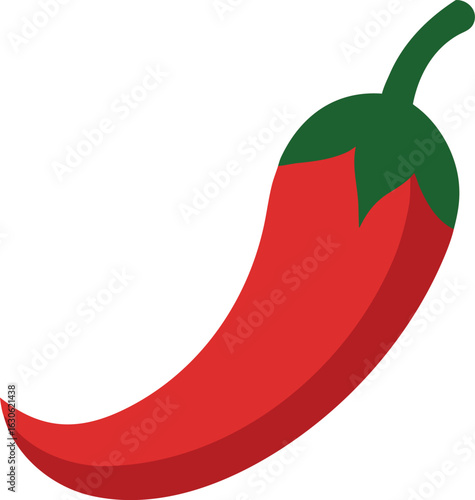Vector illustration of a Chili pepper on a transparent background