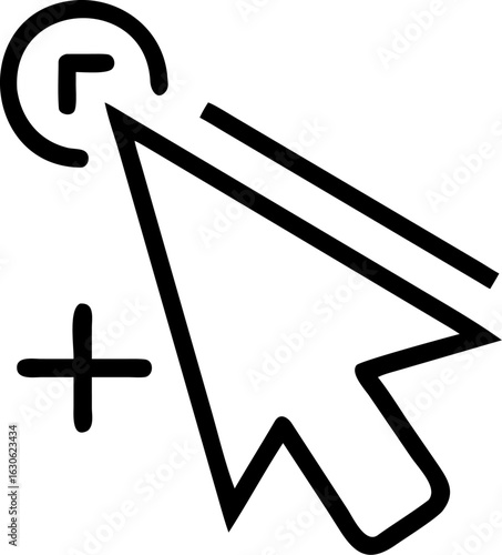 A clean modern vector illustration of a custom computer cursor interacting with an informative tooltip perfect for ui design and web development elements