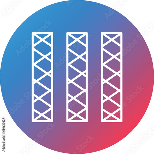 Wafers Line Gradient Circle Background Icon