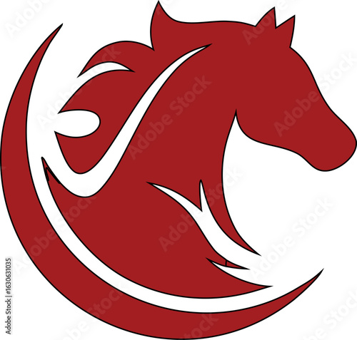horse icon vector. Use in farm logos, country themes, western products, and rural lifestyle branding.


